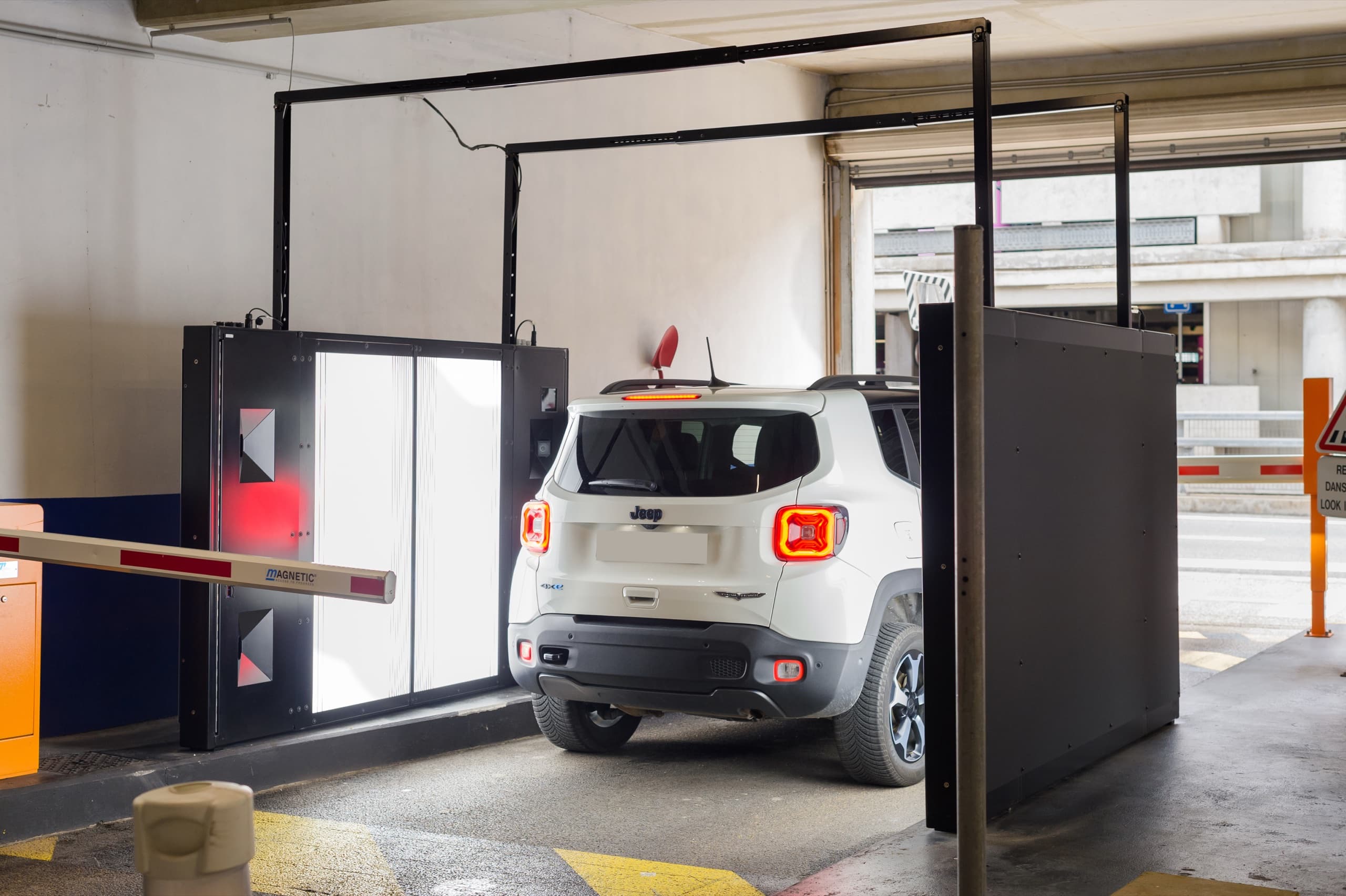 ProovStation CarStation scanner installed on a rental return lane
